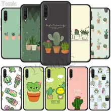 Lindo Cactus verde maceta planta negra funda para Xiaomi mi CC9E CC9 9T 6X 5X mi 8 A1 A2 Lite Play Poco F1 funda de silicona para teléfono