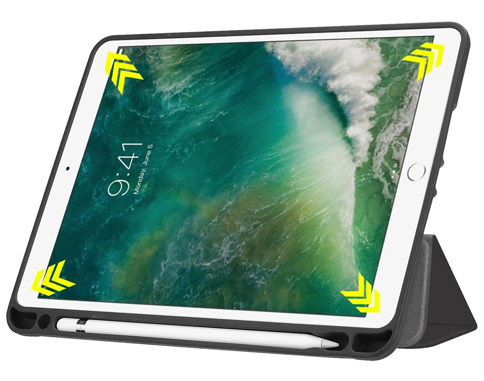 Чехол MTT для iPad 9,7 дюймов с карандашом, мягкий чехол из искусственной кожи, флип-чехол для планшета для iPad Air 1 2, чехол с функцией автоматического сна/пробуждения