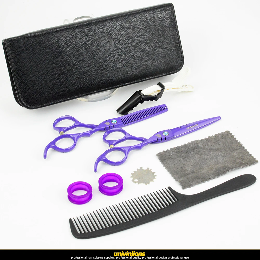 Tesoura de Cabelo Univinlions Japonês Barbeiro Tesoura Cabeleireiro Navalha Profissional Corte Cabelo Fino Tesouras 6 15 Univinlions 6