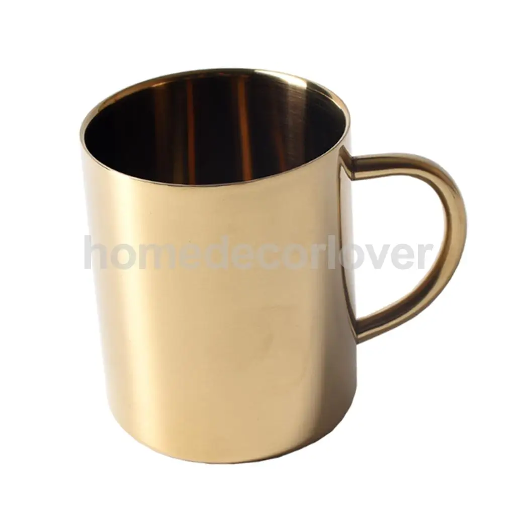Stainless Steel Double Wall Insulated Cup Water Coffee Mug 400ml Rose Gold