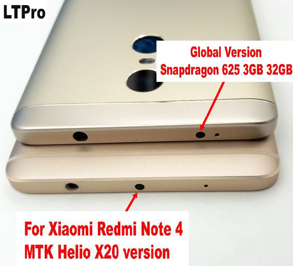 Battery Door For Xiaomi Redmi Note 4 Note4 Pro Prime Rear Back Battery Cover Housing Cover