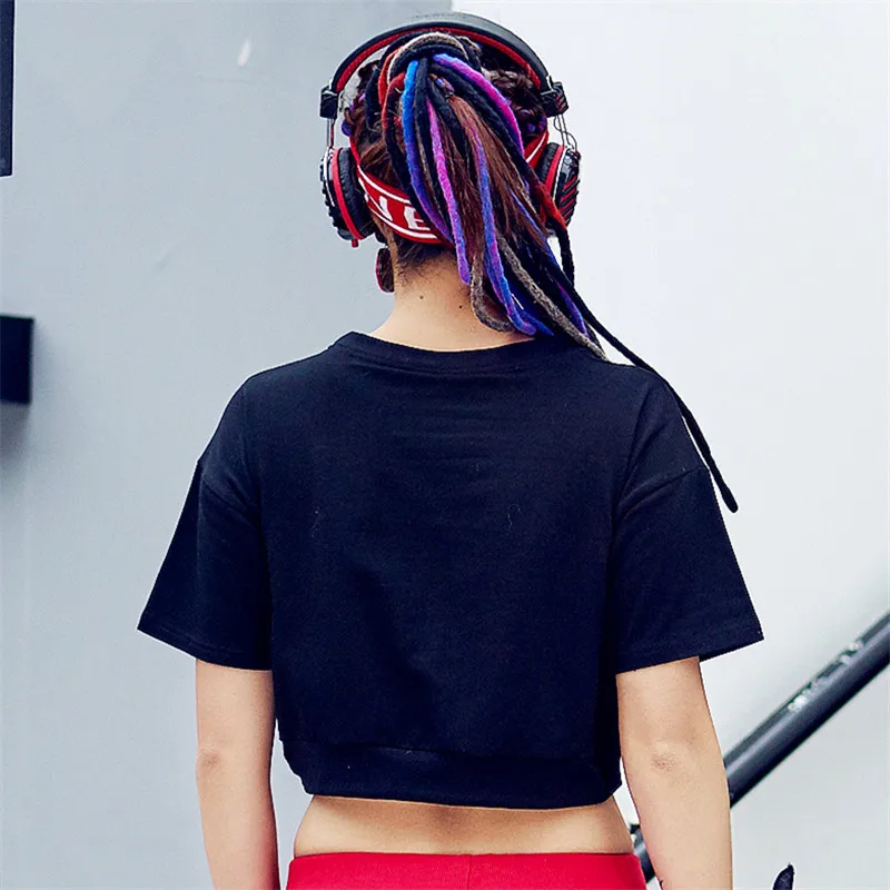 JUST. BE. NEVER omighty модные укороченные топы футболка unif женские шорты укороченный топ