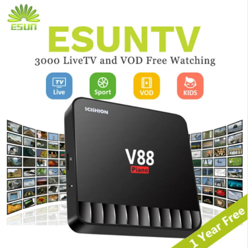 

1 Year IPTV Included V88 Piano Android 7.1 IPTV Box 4/16GB Netherlands Spain portugal iptv Albania Adult Portugal Italian XXX