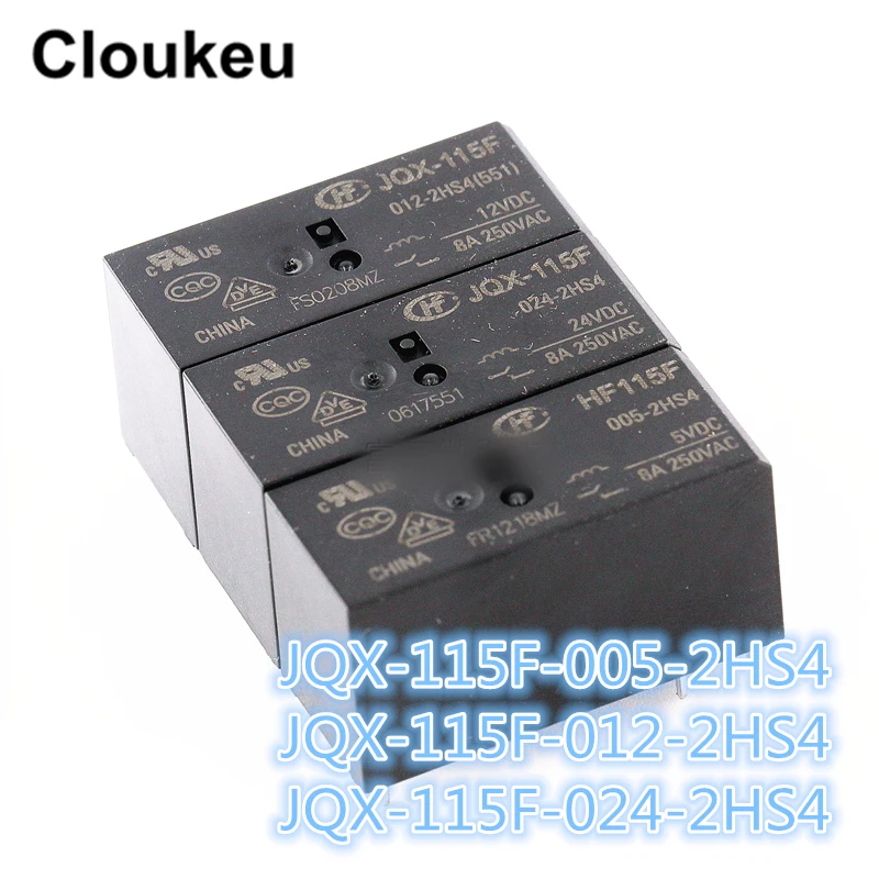 2 шт. реле DIP6 JQX-115F-005 012 024-2HS4 HF115F-005 012 024-2HS4 5 В, 12 В, 24 В постоянного тока, 8A