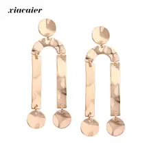 

Xiacaier Vintage Gold Color Geometry Earrings For Women Ethnic Jewelry Drop Long Earrings Jewelry Earrings Brincos Bijoux