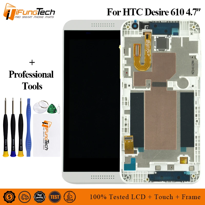 

For HTC Desire 610 D610n Full LCD Display Panel Monitor Module + Touch Screen Digitizer Sensor Glass Assembly