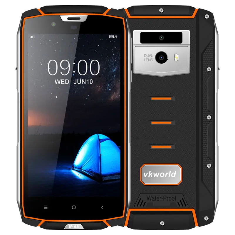 Vkworld VK7000 Face ID IP68 воды Анти ударный смартфон 5 2 ƊGB Оперативная память + 64 Гб