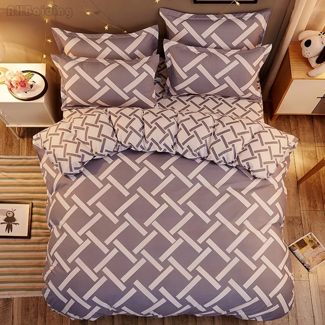 Buy Wholesale White Geometric Triangle Bedding Set