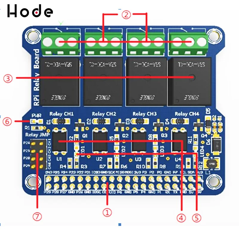4 канальный raspberry pi Релейный Щит модуль Плата расширения для Pi A +/B +/2 B/3B|Реле| |