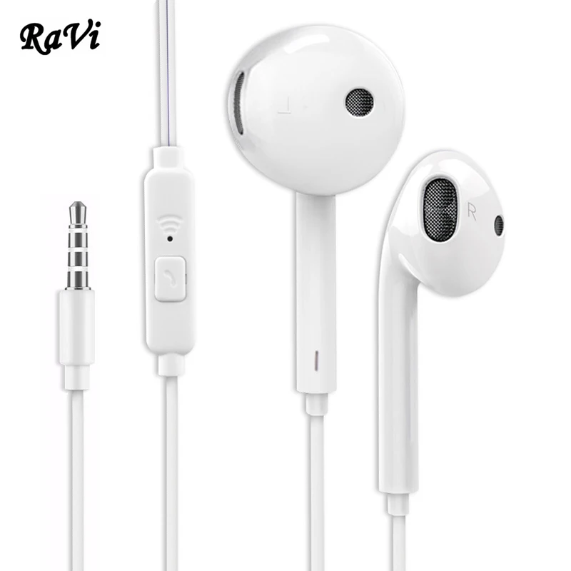 Goedkoop RAVI In Ear Oortelefoon Voor iphone 5s 6s 5 4 Apple Oor telefoon Bass Koptelefoon Stereo Oordopjes Oortelefoon Voor Samsung Sony fone de ouvido