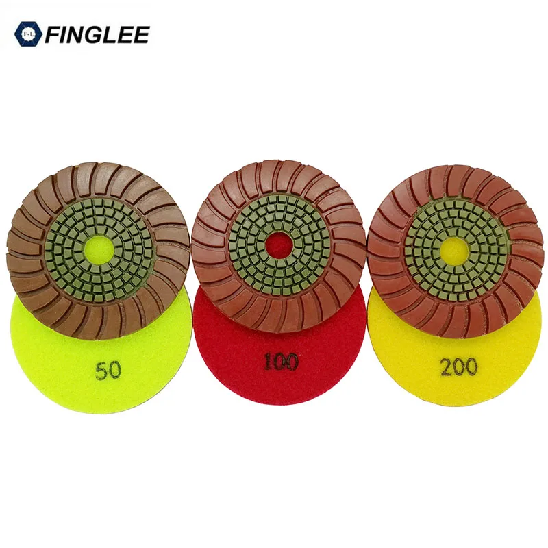 1Pcs 4 inch/100mm Quartz Granite Countertop Diamond polishing Pad Wet