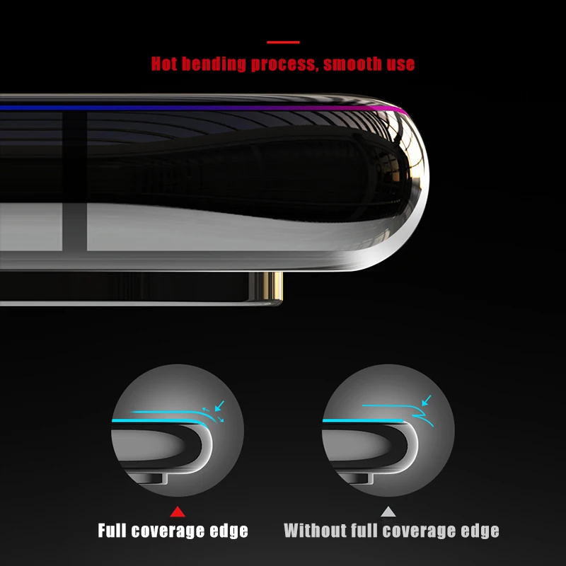  6D Gebogene Volle Abdeckung Gehärtetem Glas Für iPhone XS Max XR X 6 6 S 7 8 Plus Screen Protector 