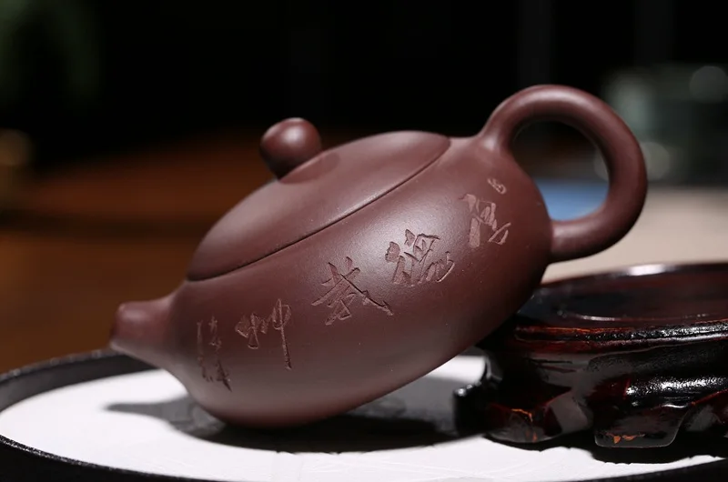 170 мл Исин ручной работы чайник плоский Xi Shi горшок домашний заварник гладкая вода