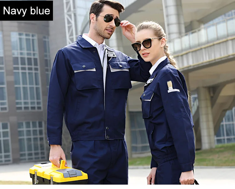 Work Clothing Sets Men Women Unisex Workwear Suits Spring Autumn Long Sleeve Jackets and Pants Factory Repair Workers Uniforms (1)