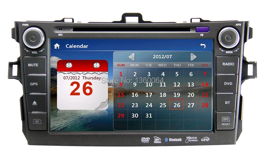 Top 8 inch Car DVD Player for Toyota corolla (2006-2011) Audio Video GPS Navigation TV Bluetooth Radio 3G+Free GPS map 8