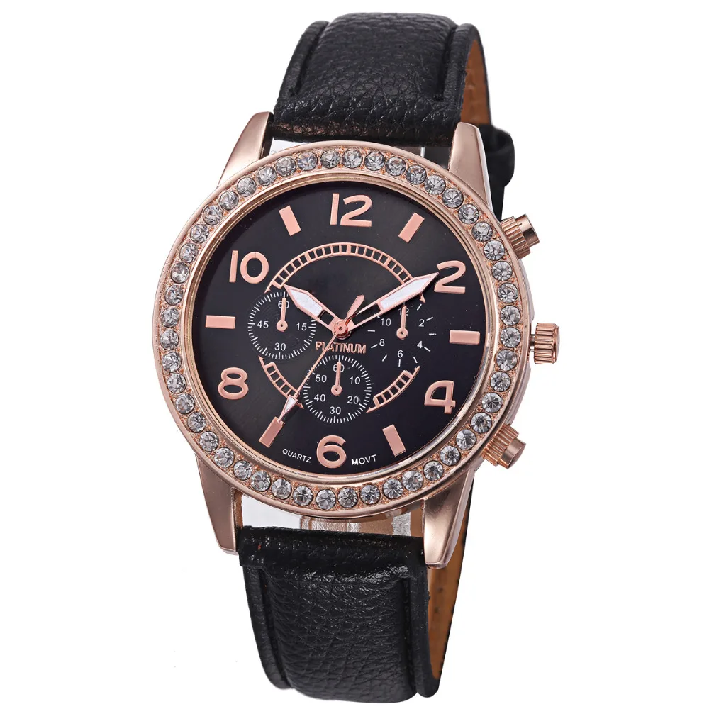 

Fashion Women's Watches Moment Stainless Steel Analog Leather Quartz Wrist Watch Watches Top Dropshipping M3
