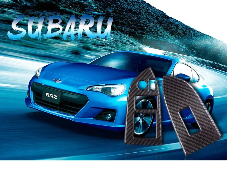 Airspeed for Subaru BRZ Accessories Subaru BRZ Stickers for Toyota 86 Carbon Fiber Interior Trim Car Window Switch Button Frame (1)