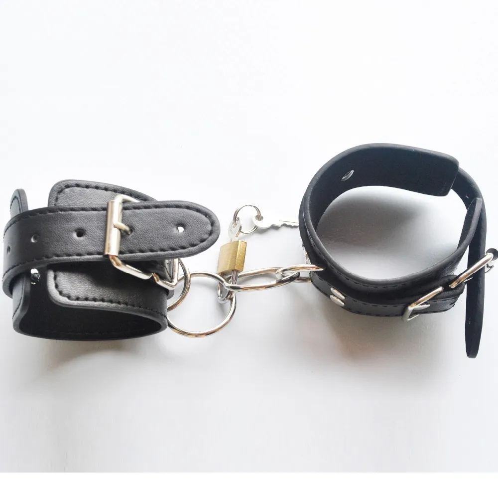 Faux Leather Handcuffs Wrist Restraints Best Crossdress & Tgirl Store