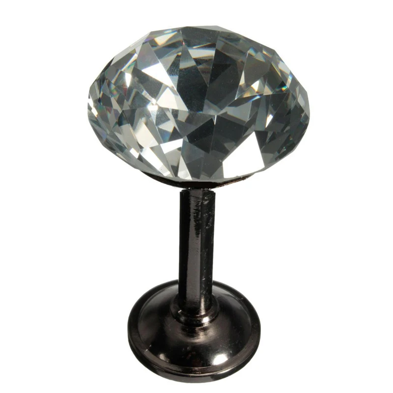 2PCS x 45mm Crystal Window Wall Hook Curtain Hold Backs Tie Back Blind Holder Black/Gold/Silver