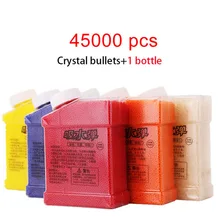 1 butelka i 45000 sztuk Paintball Water Bullets pistolet zabawkowy miękki kryształ Bullet Mud gleby zabawki dla chłopców dzieci akcesoria do pistoletu prezenty