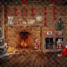 Рождественская елка камин для гостиной Санты, фото фон высокого качества с компьютерным принтом, вечерние фоны