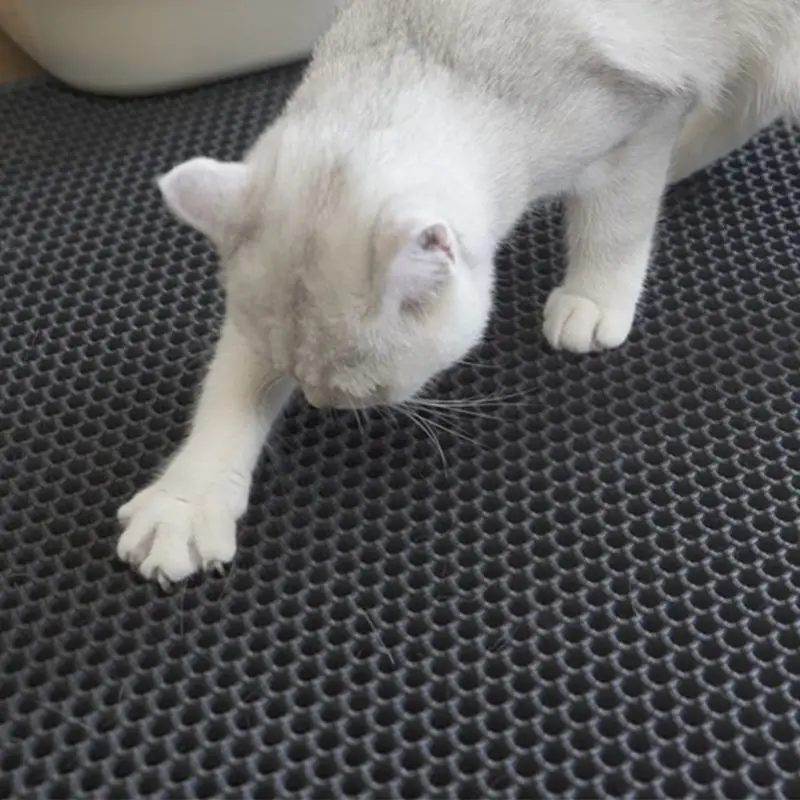 

Waterproof Pet Cat Litter Mat EVA Double Layer Cat Litter Trapping Pets Mat Pad Bottom Non-slip Pet Litter Cat Mat Floor