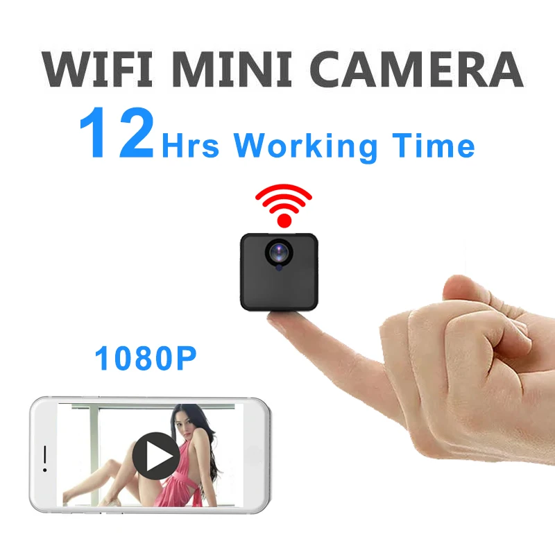 Невидимая ночная версия Wifi IP мини камера беспроводная 1080P видеозапись поддержка