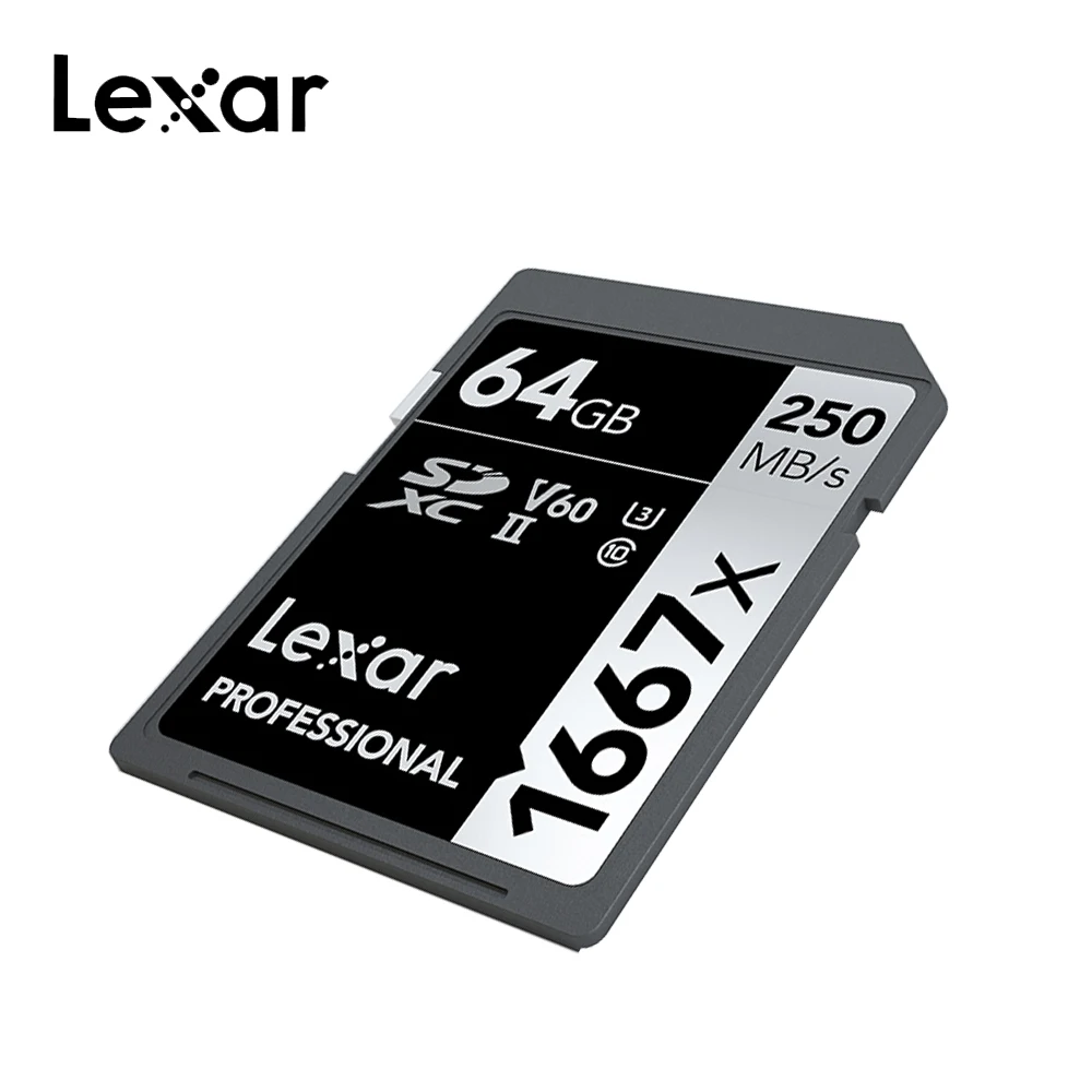 Lexar карты памяти Разъем для SD карты со шлейфом 64 gb 128 gb SDXC UHS-II U3 карта памяти SD 256 gb высокая скорость 250 МБ/с. для цифровых зеркальных/HD камера