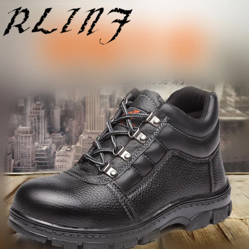 RLINF кожаные стальные колпачки для пальцев, защитная обувь с защитой от проколов
