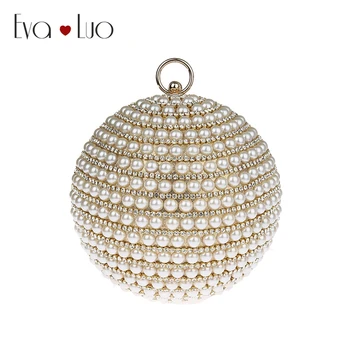 

A037 DHL Fast Shipping Beaded Round Shape Evening Bags Clutch Bag Women Clutches Lady Wedding bag Handbags Purse Shoulder Bag