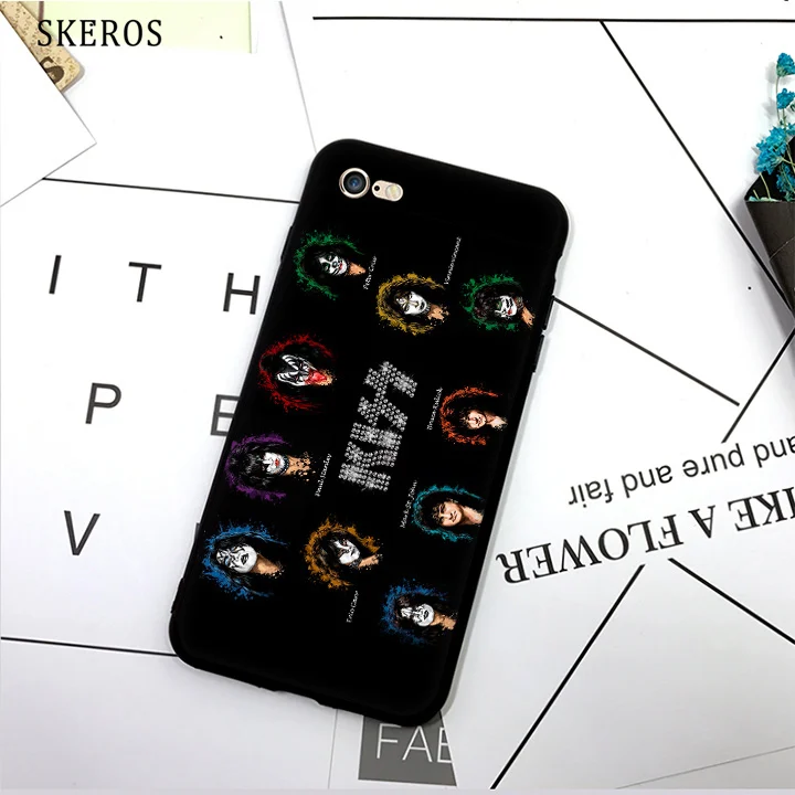SKEROS kiss band (2) TPU Phone Case Soft Cover For iPhone X 5 5S Se 6 6S 7 8 Plus #da222 |