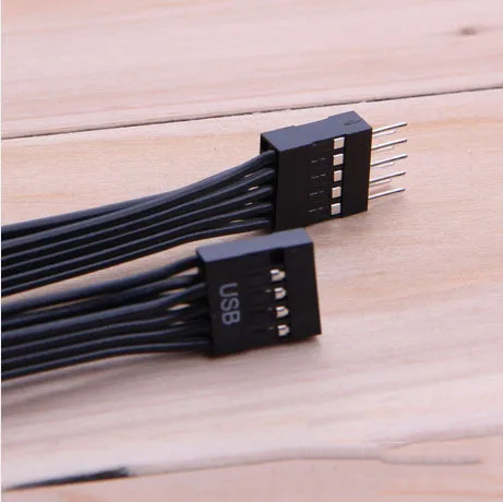 

10pcs---30cm PC Computer DIY Motherboard Mainboard 9Pin 9P USB 2.0 Male to Female Extension Dupont Data Cable Cord Wire Line