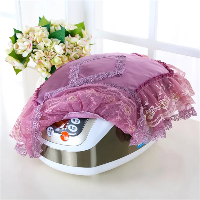 

1Pcs Fashion Rural Oval Lace embroidery Rice cooker cloth Dust cover Multifunctional Electric rice cooker dustproof cloth cover