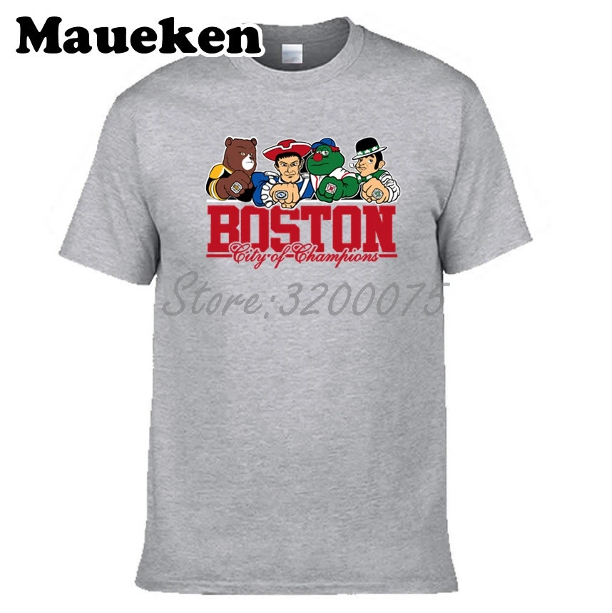 Для мужчин Boston City For New England Celtics Bruins Красная футболка Sox одежда футболка мужская комикс мультфильм W0301001 - Цвет: 28