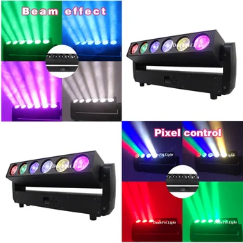 

6pieces LED Pixel Bar 6x40W high power rgbw moving head led wash lyre dmx zoom dj moving head bar light