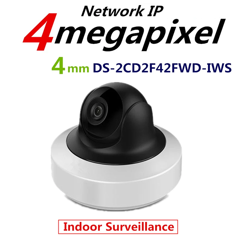 Hikvision English Version DS 2CD2F42FWD IWS 4MP WDR Mini PT Network Cctv Camera MINI WIFI IP