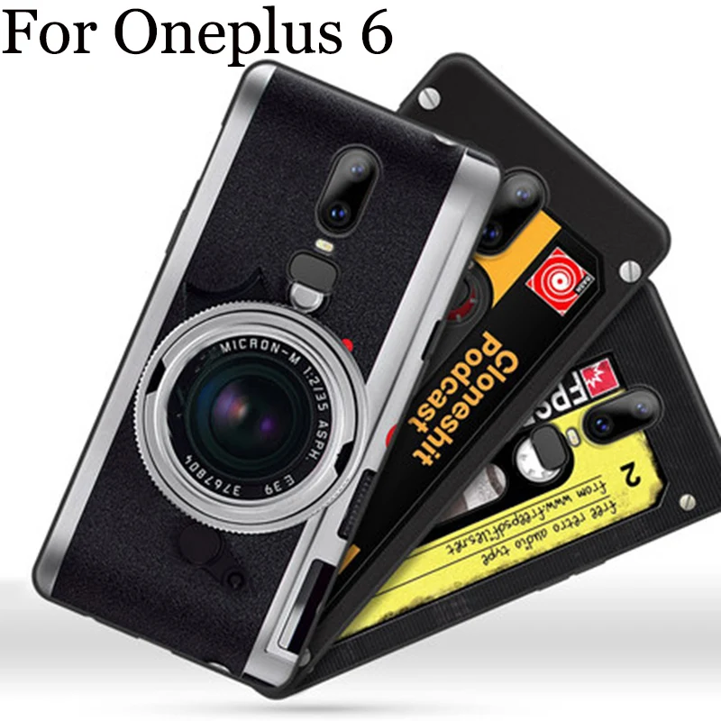 

For OnePlus6 Case Cover Retro cartoon Soft cases For OnePlus 6 Back Cover for One Plus6 1+6 Phone Case for one plus 6 shell