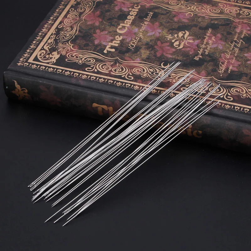 

30pcs Beading Needles Threading String Cord Jewelry Craft Making Tool 0.6 x 120mm