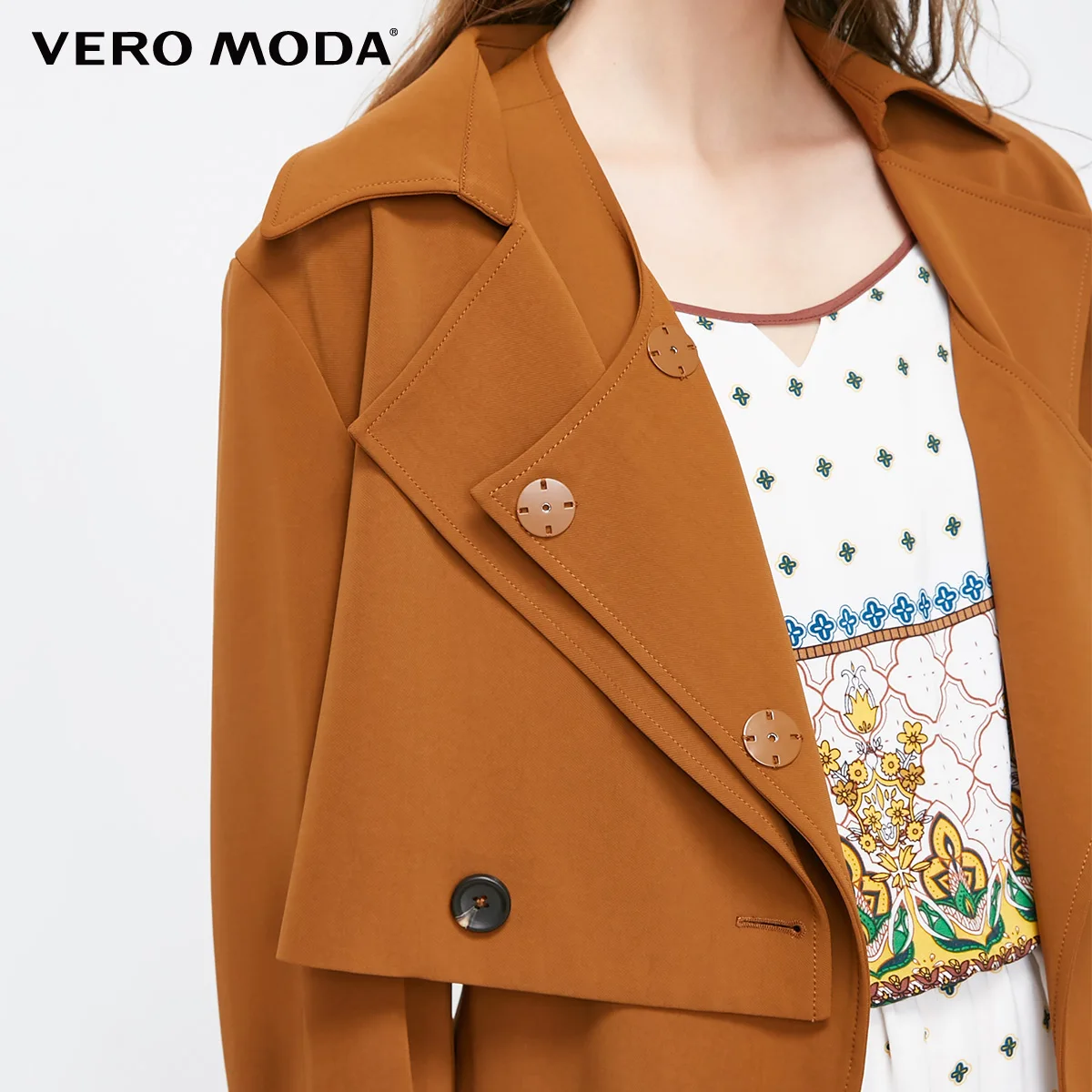 Vero Moda прямой крой на шнуровке настоящий Двухсекционный средней длины чистый Тренч | 318321507