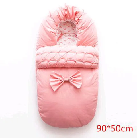 Зимнее мягкое одеяло для коляски; спальный мешок для малышей; мягкий хлопковый плотный теплый конверт для новорожденных; муфта для ног; пеленка для младенцев и детей - Цвет: 8
