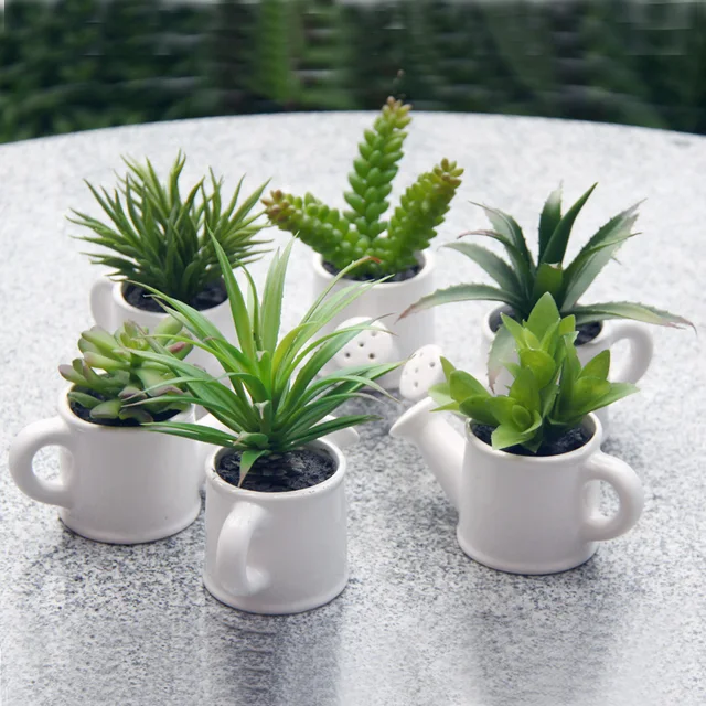 Free shipping white ceramic plant pots dining table home decoration