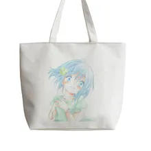 Волшебная Девушка Мадока Мики Саяка Саяк Мики синие волосы сюжеты из японского аниме Tote сумки Сумка для покупок с персонажем из мультфильма AN145