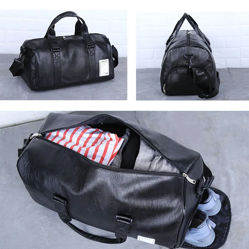  Gym Bag Leather Sports Bags Big Men Training Tas for Shoes Lady Fitness Yoga Travel Luggage Shoulde - 32835258170