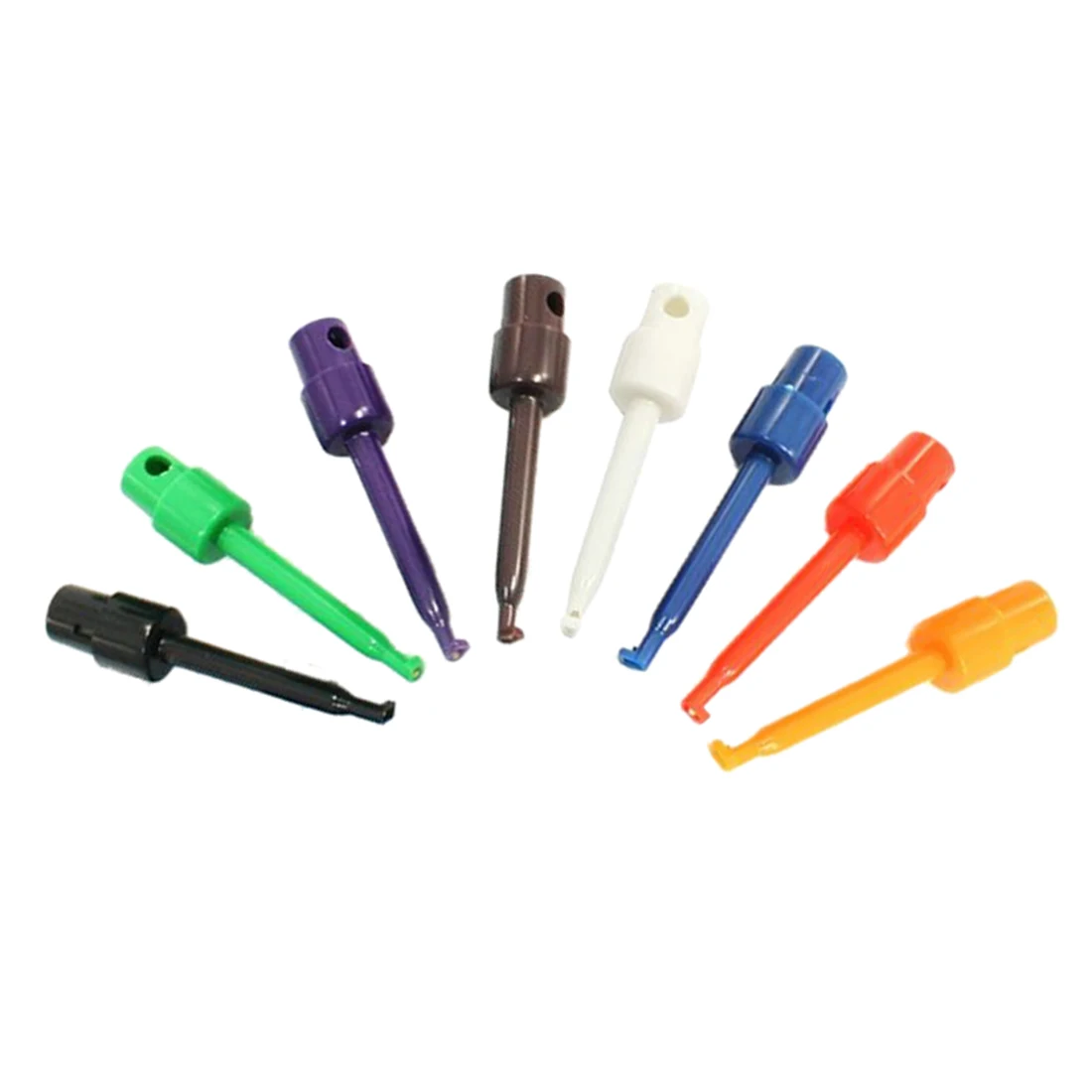 Multimeter Part Colorful Electrical Testing Hook Clip Grabber 8 Pairin Alligator Clips from