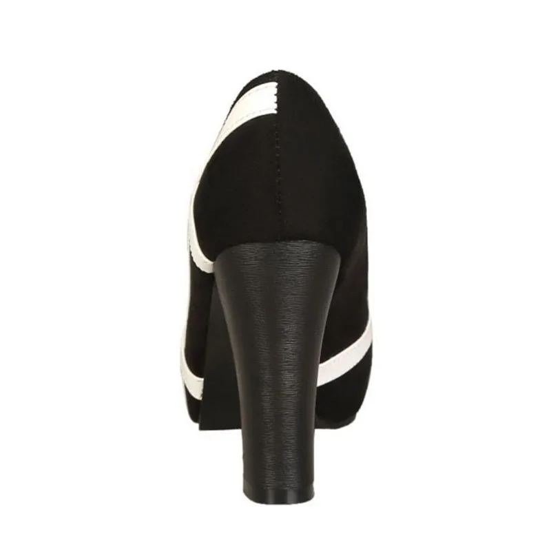 Taoffen Women Plus Size 33-46 Party Mixed Colors Pumps Sexy Black Super High Heel Shoes Women Office Ladies Wedding Pumps