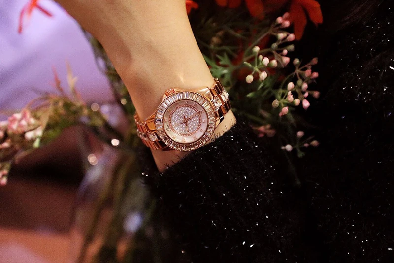 Женские часы с бриллиантами, топ класса люкс, бренд, стильные золотые часы для женщин, s, нержавеющая сталь, наручные часы для женщин, Bayan Kol Saati