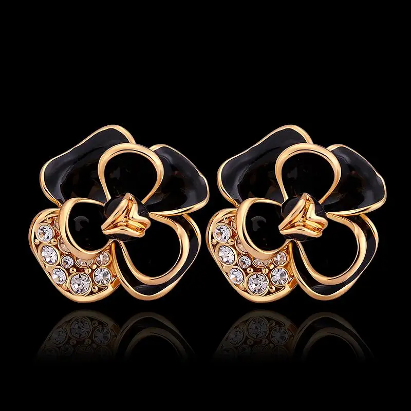 E939 Wholesale Nickle Free Antiallergic 18K Real Gold Plated Earrings For Women New Fashion Jewelry | Украшения и аксессуары