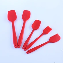5 шт. пищевой силиконовый красный скребок торт крем-скраб зеленая лопатка для выпечки набор кистей
