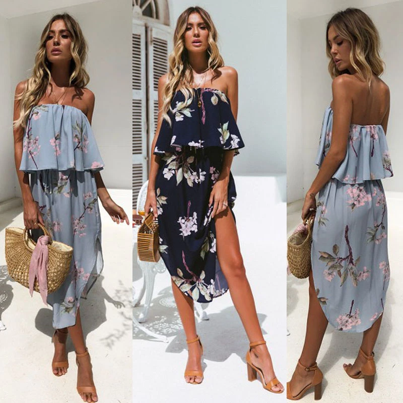 bardot summer midi dress