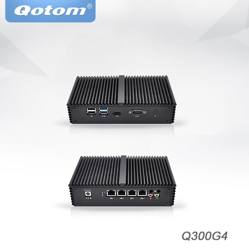 

Qotom Mini PC Core i3 i5 i7 Server 4 Intel Nics AES-NI linux Ubuntu pfsense gateway Firewall router x86 Fanless Mini Computer